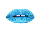Aromi Bright Blue Metallic Liquid Lipstick | Ocean Lip Color with Shimmery Finish, Vegan, Cruelty-free, Long-lasting, Handmade (Snow Queen)